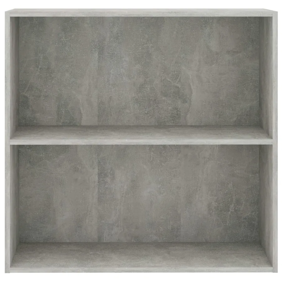 Bibliothèque à 2 niveaux gris béton bois d'ingénierie - 3