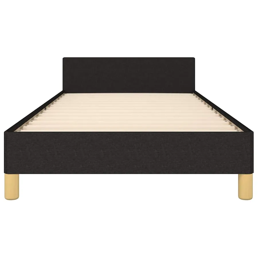 Cadre de lit sans matelas noir 90x190 cm tissu - 6