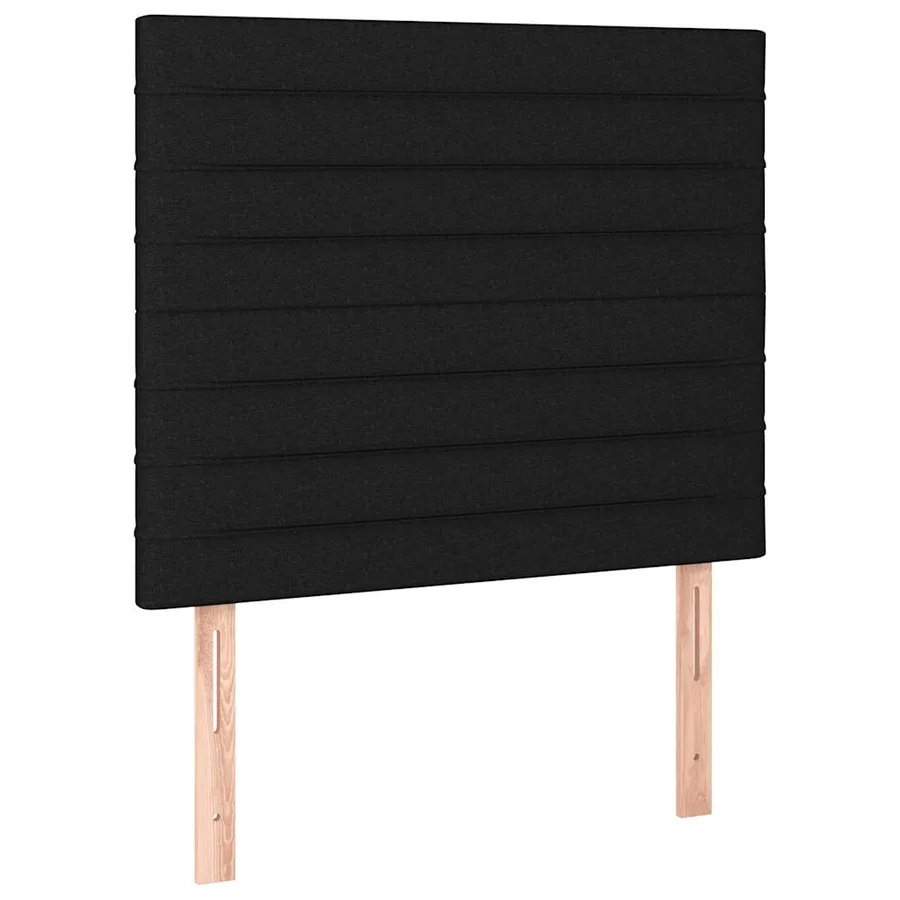 Cadre de lit sans matelas noir 90x190 cm tissu - 9