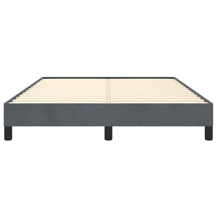 Cadre de lit gris foncé 152x203 cm velours - 6