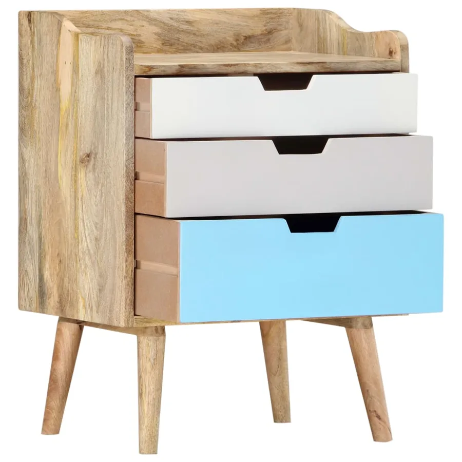 Table de chevet 47x35x63 cm Bois de manguier solide - 2