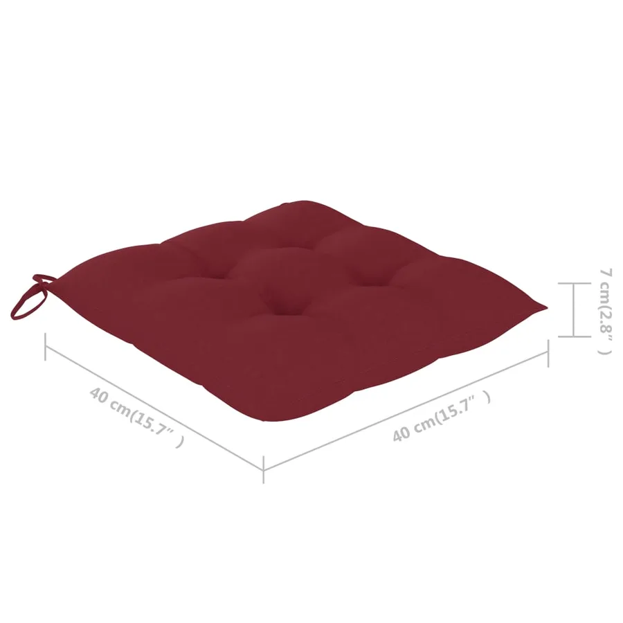 Ensemble à manger d'extérieur pliable 5pcs avec coussins Bambou - 10