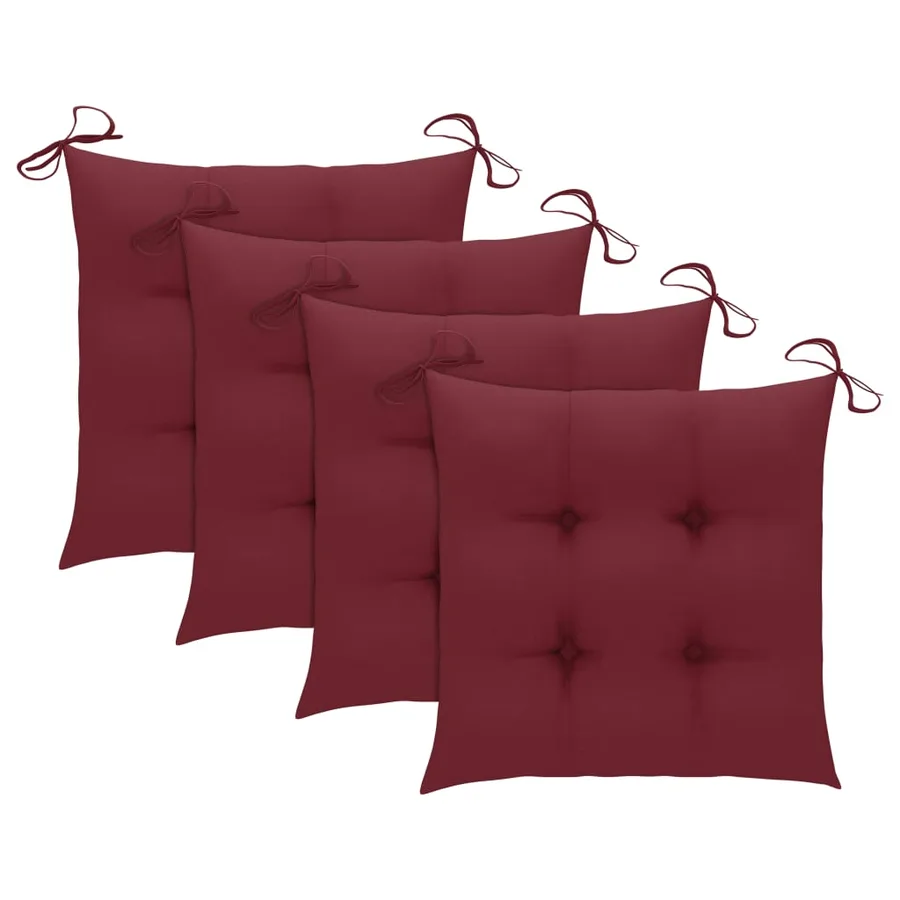 Ensemble à manger d'extérieur pliable 5pcs avec coussins Bambou - 8