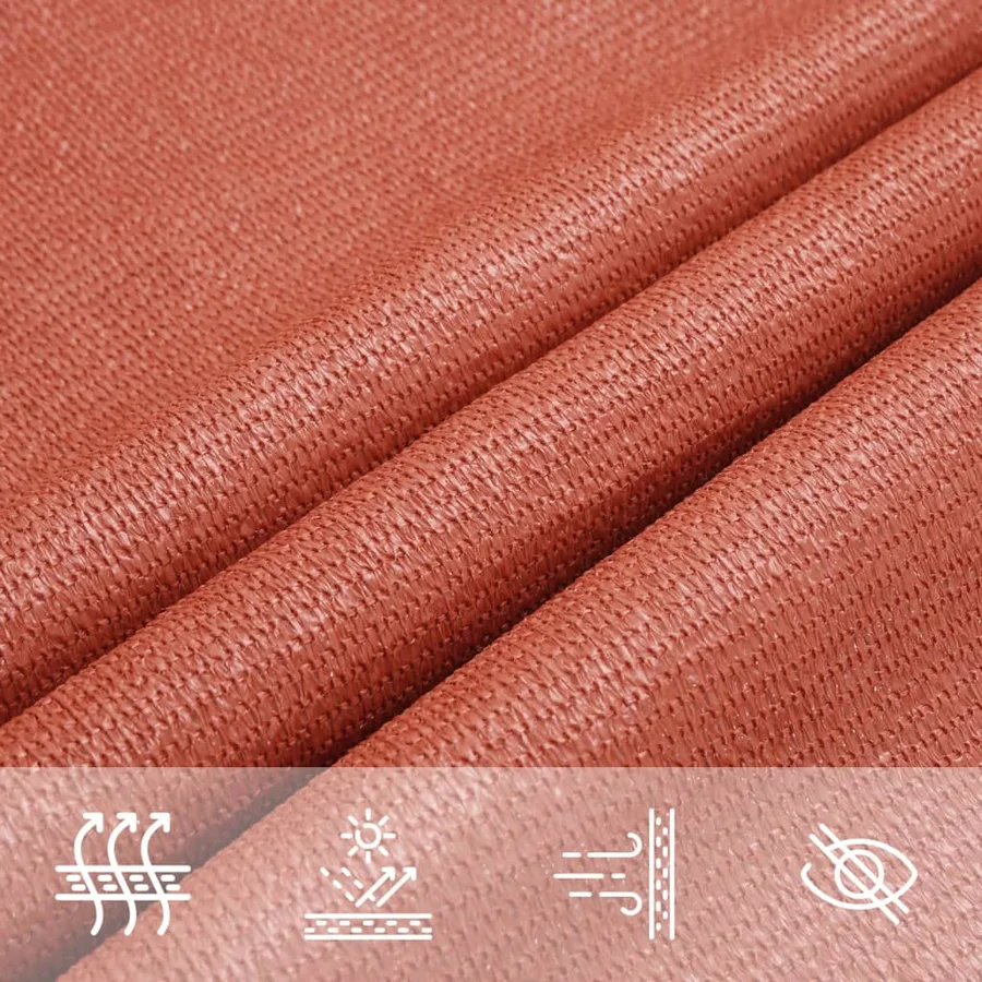 Voile d'ombrage 160 g/m² Terre cuite 3x5 m PEHD - 7