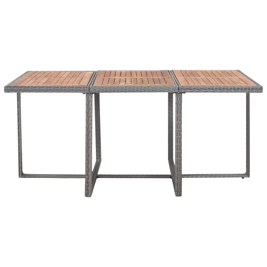 Ensemble à manger d’extérieur et coussins 11 pcs résine tressée - 4