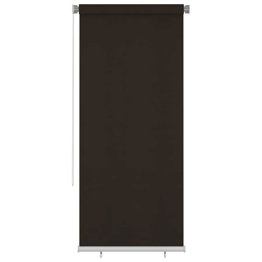 Store roulant d'extérieur 105 (l) x 230 (H) cm marron HDPE
