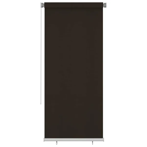 Store roulant d'extérieur 105 (l) x 230 (H) cm marron HDPE