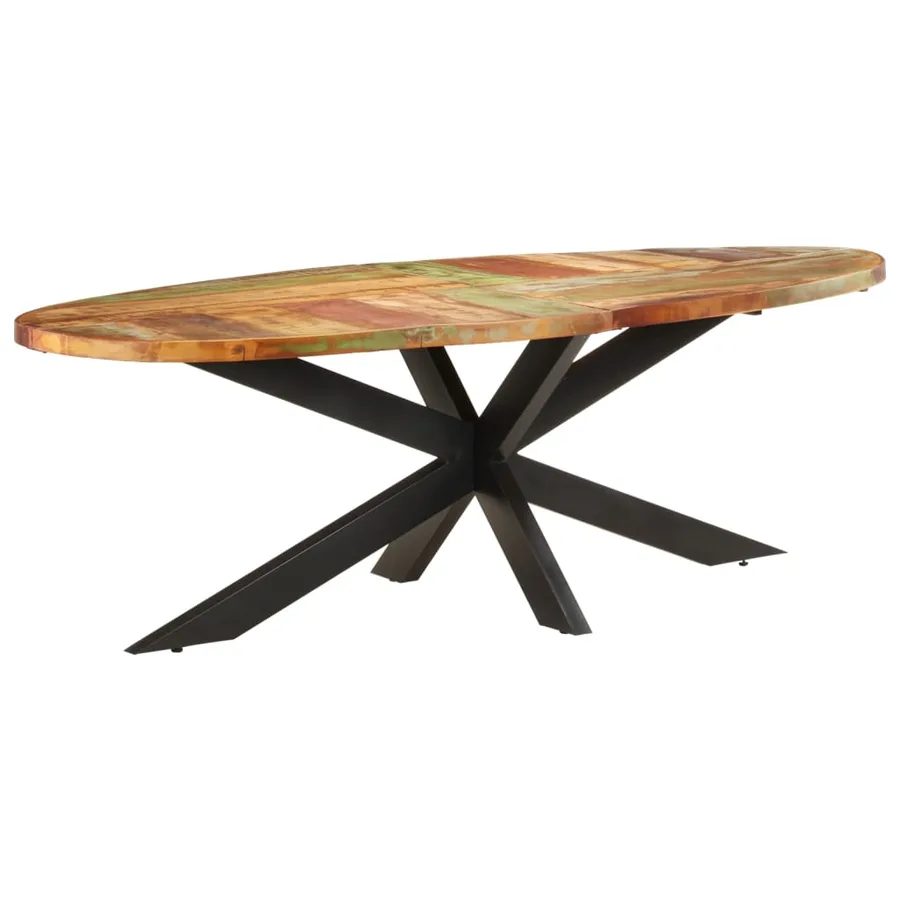 Table à dîner 240x100x75 cm Bois de récupération solide - 3