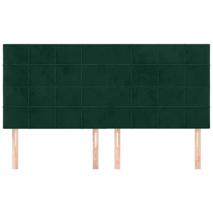 Tête de lit Vert foncé 160x5x118/128 cm Velours - 3