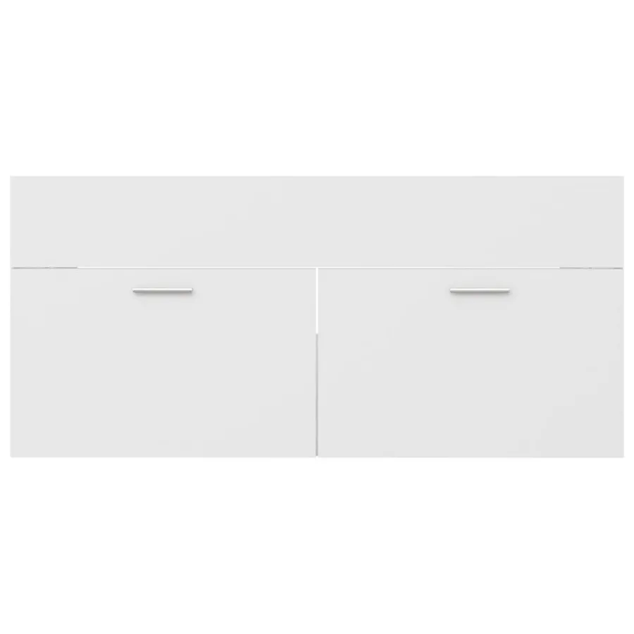 Ensemble de meubles de salle de bain Blanc Aggloméré - 5