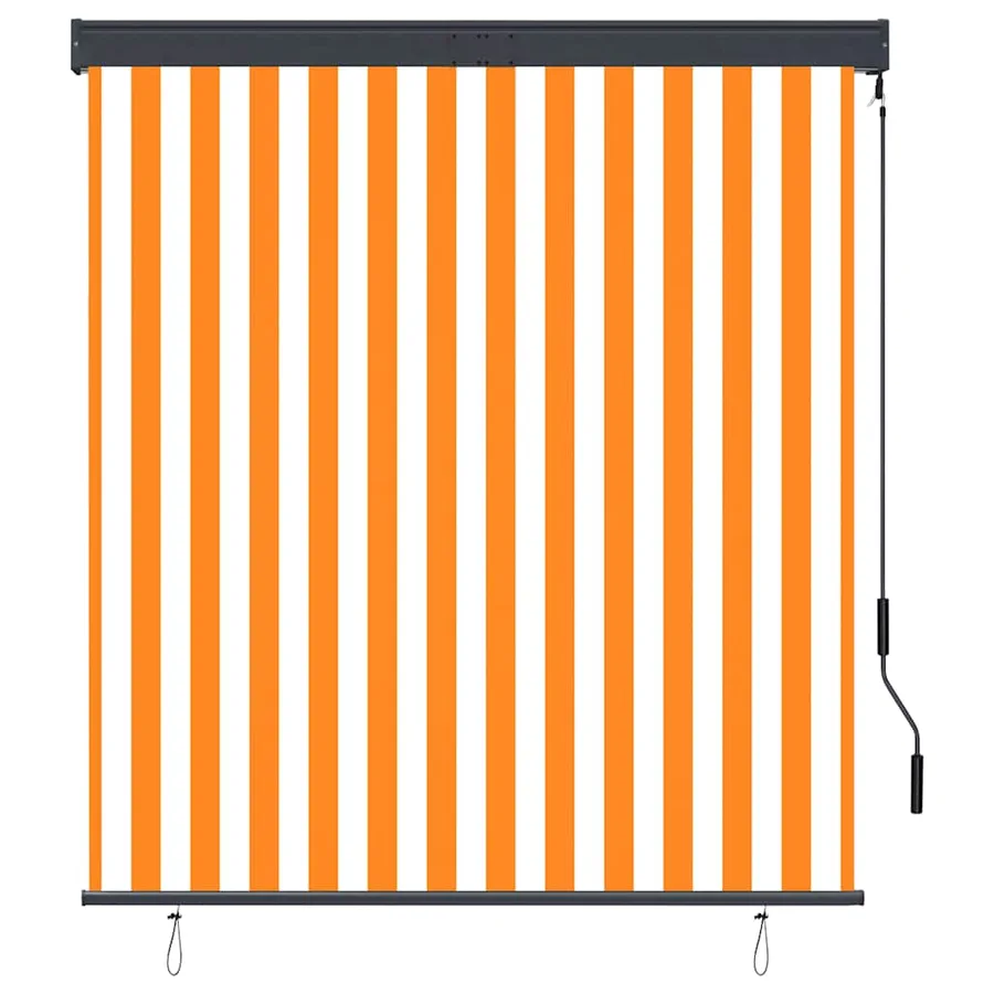 Store roulant d'extérieur 140x250 cm Blanc et orange - 2