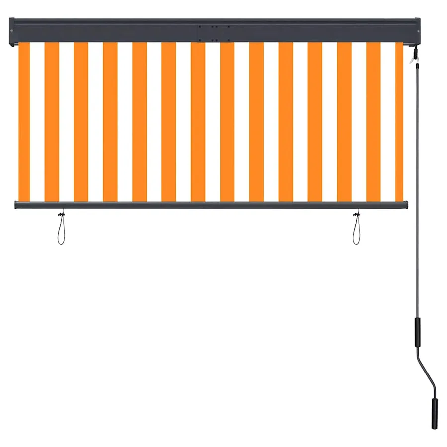 Store roulant d'extérieur 140x250 cm Blanc et orange - 4