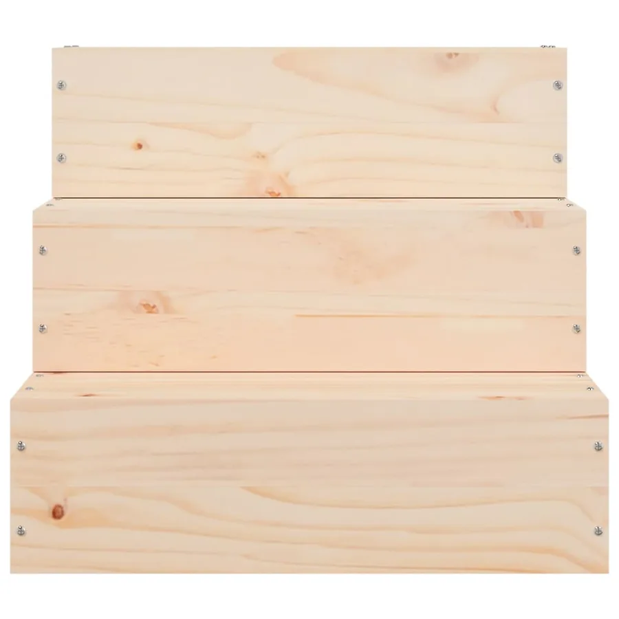 Escalier pour animaux de compagnie 40x37,5x35 cm Bois de pin - 4