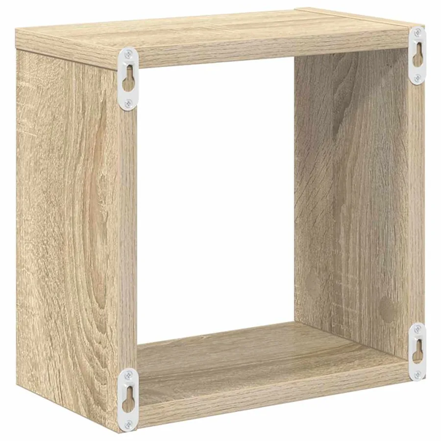 Étagères cube murales 2 pcs Chêne sonoma 26x15x26 cm - 8