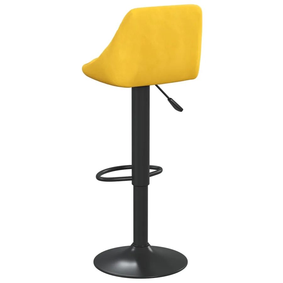 Tabouret de bar Jaune moutarde Velours - 5