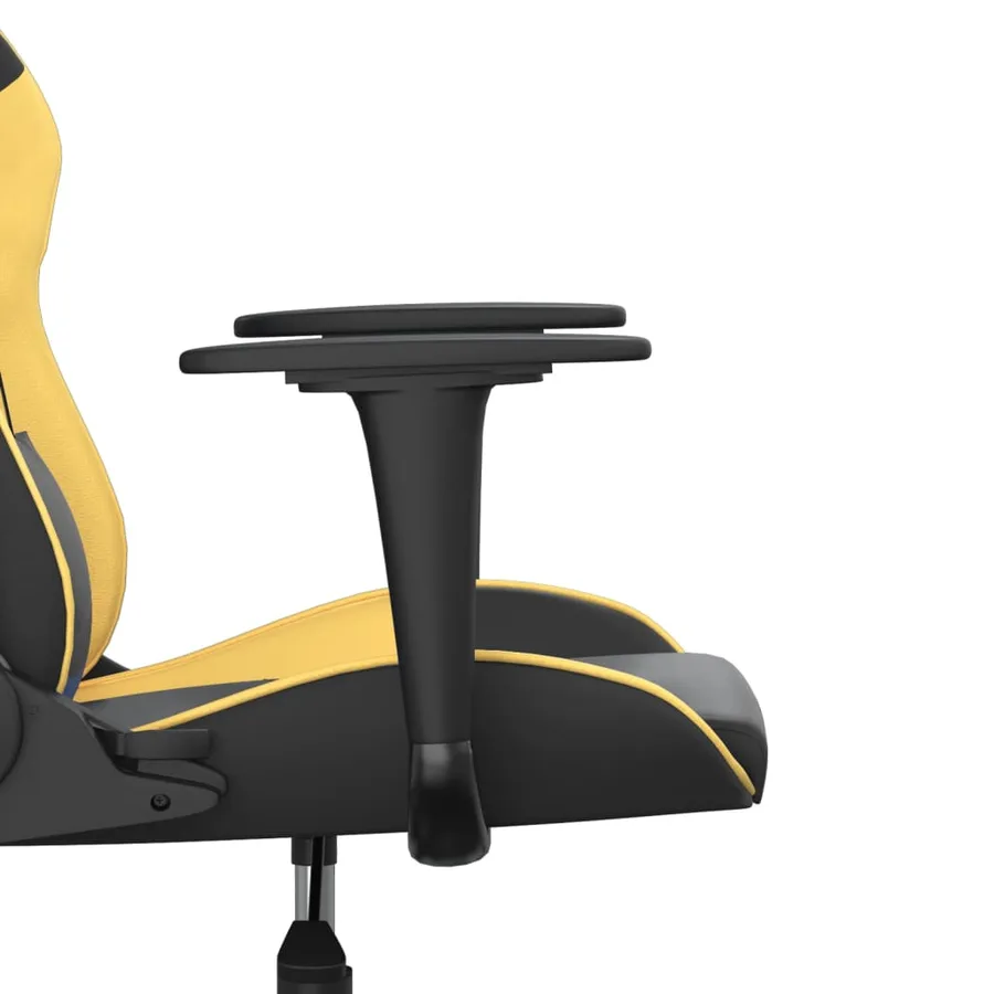 Chaise de jeu de massage Noir et doré Similicuir - 10