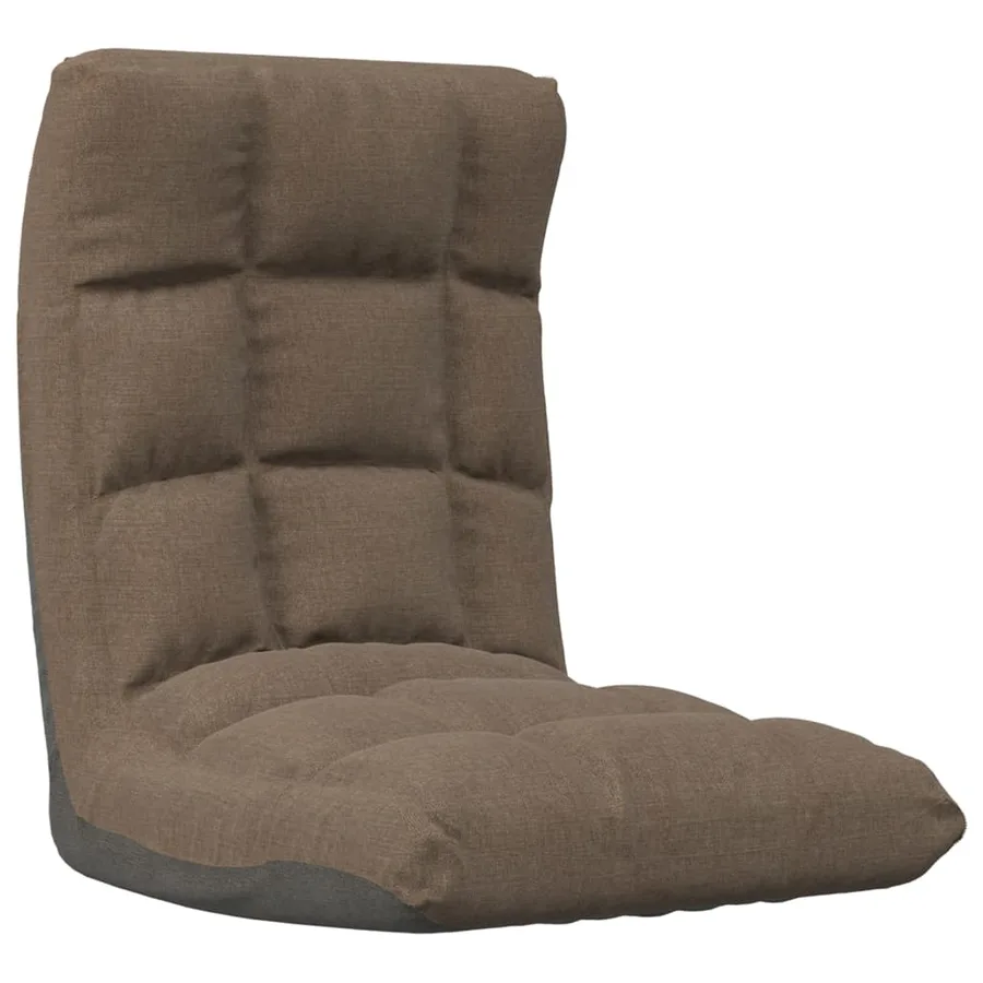 Chaise pliable de sol Taupe Tissu - 2