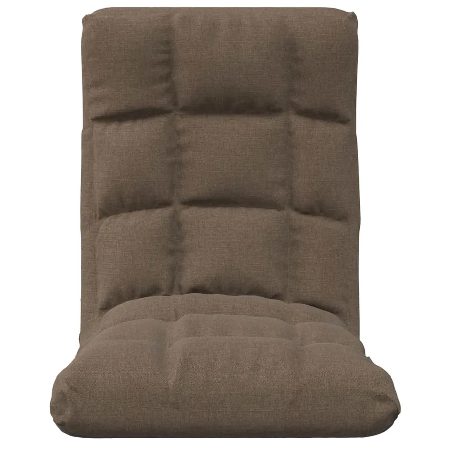 Chaise pliable de sol Taupe Tissu - 3