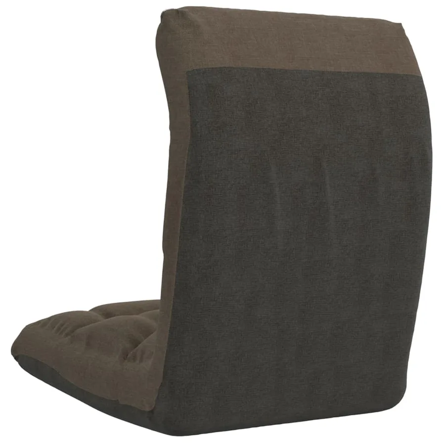 Chaise pliable de sol Taupe Tissu - 5