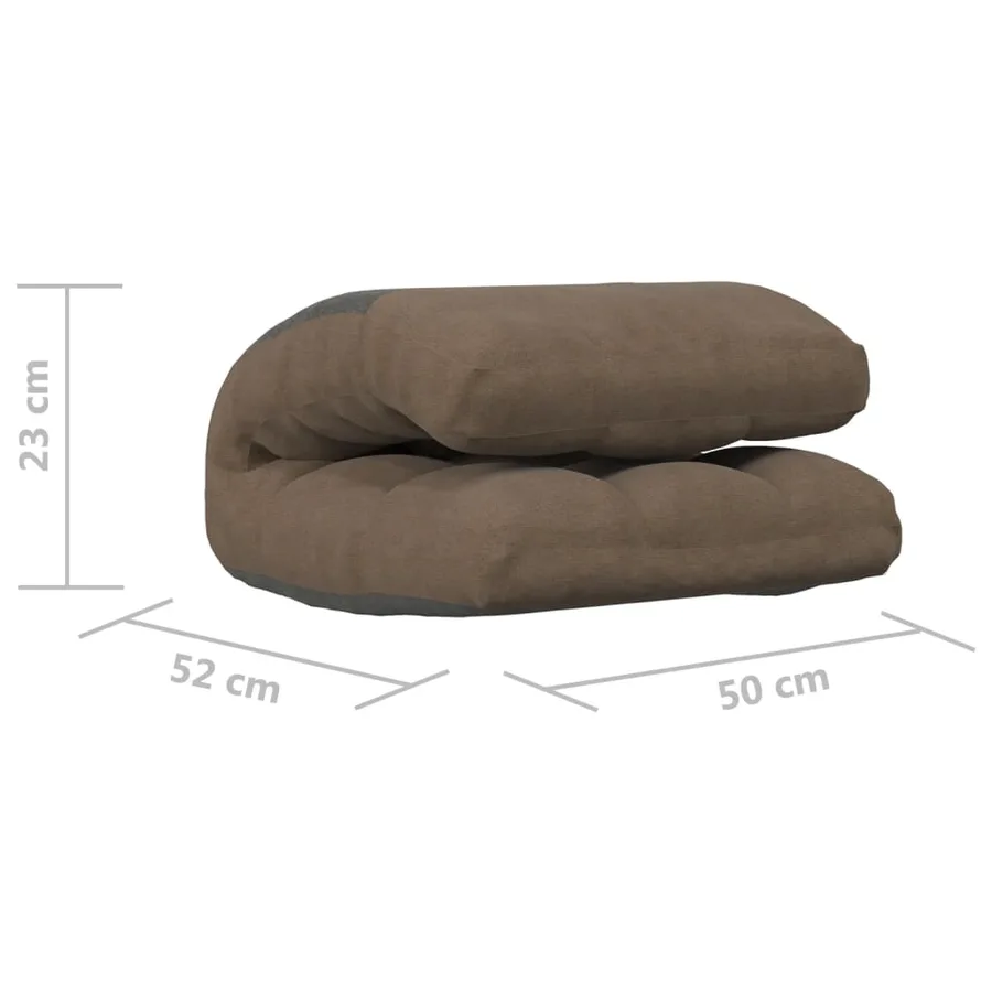 Chaise pliable de sol Taupe Tissu - 9