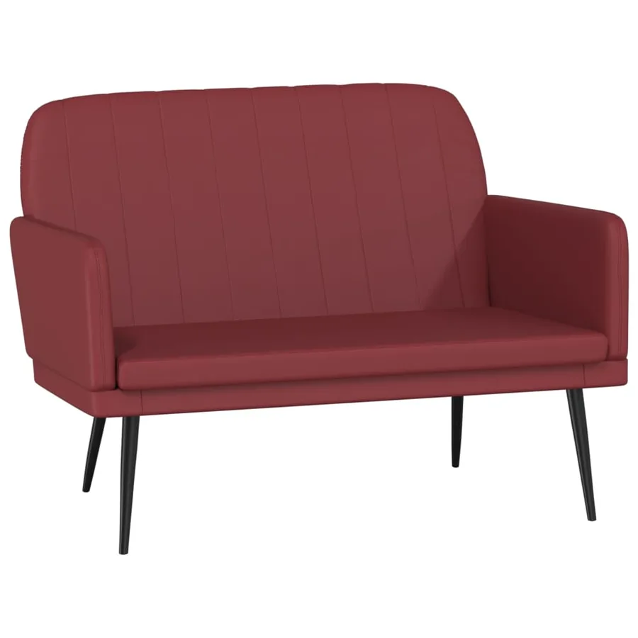 Banc Rouge bordeaux 107x80x81 cm Similicuir - 2
