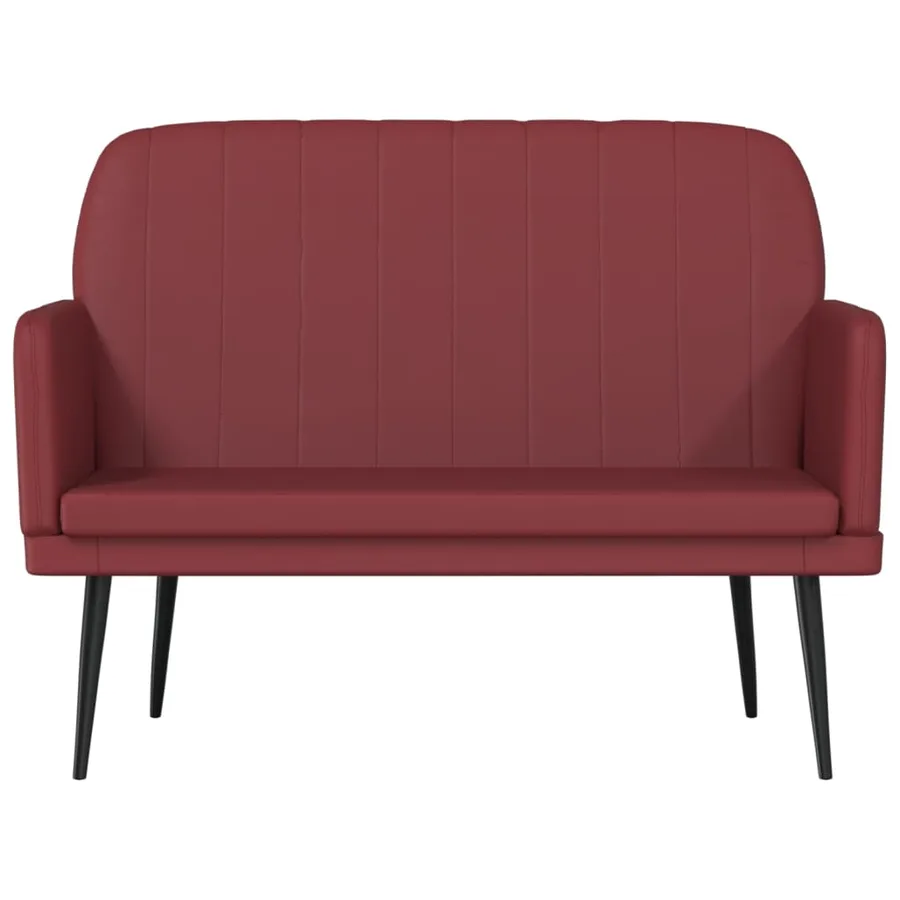 Banc Rouge bordeaux 107x80x81 cm Similicuir - 3
