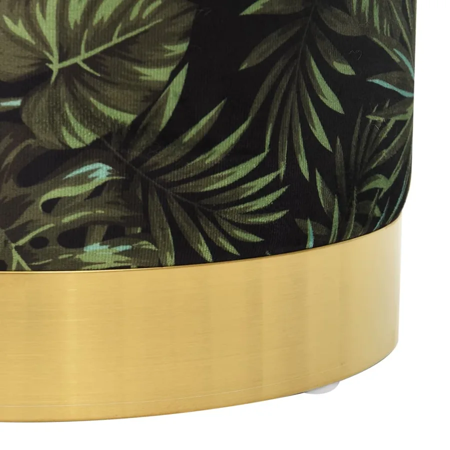 Tabouret de rangement rond Multicolore Tissu 31 x 37 cm - 7