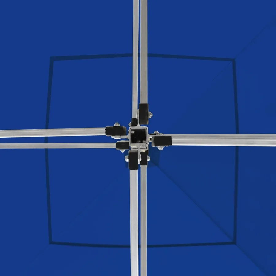 Tente de réception pliable avec parois Aluminium 2x2 m Bleu - 8