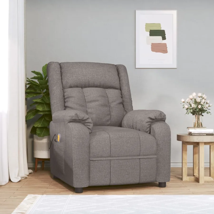Fauteuil de massage Taupe Tissu