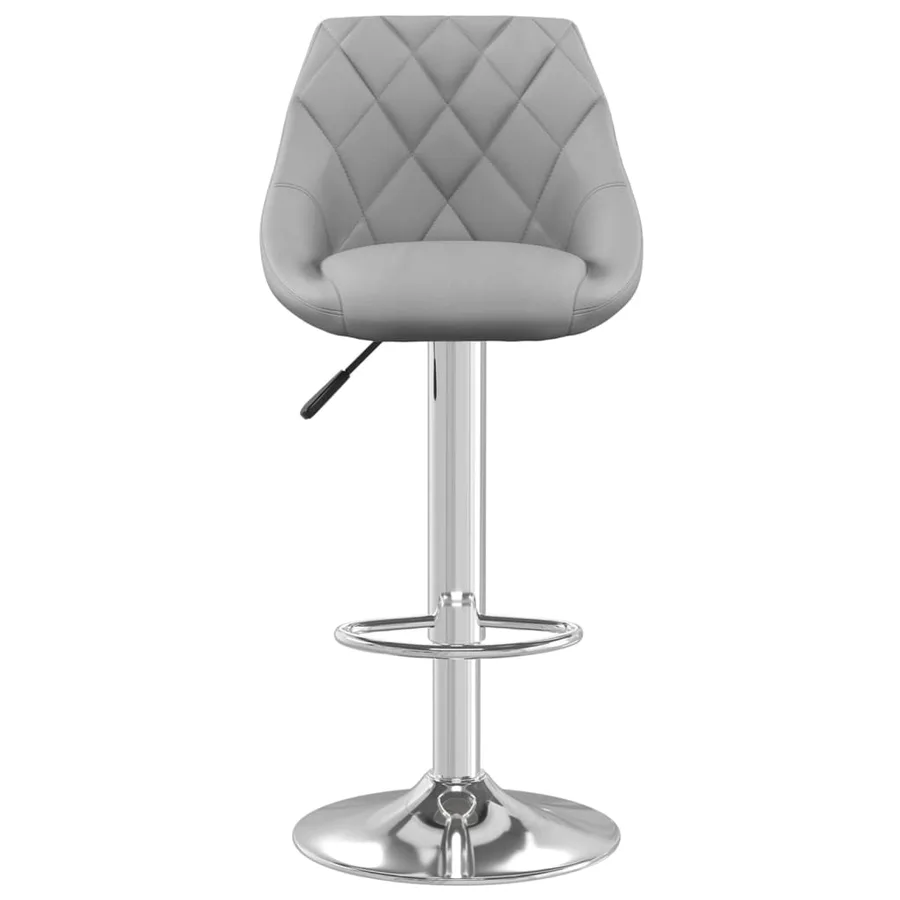 Tabouret de bar Gris clair Velours - 3