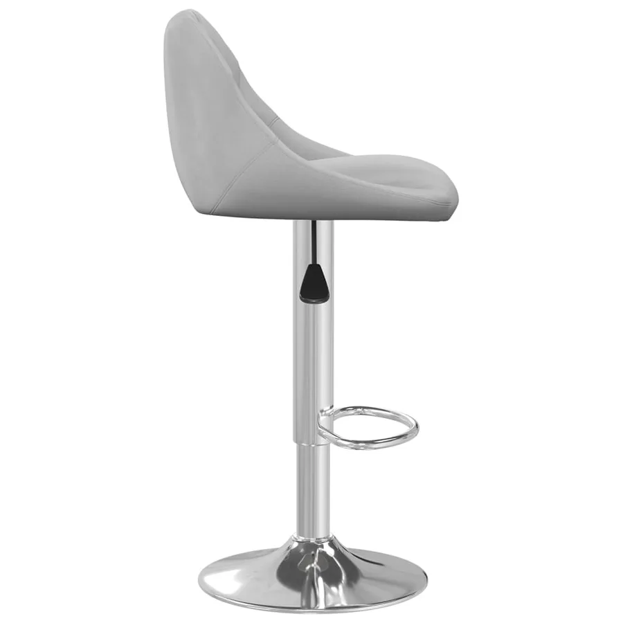 Tabouret de bar Gris clair Velours - 4