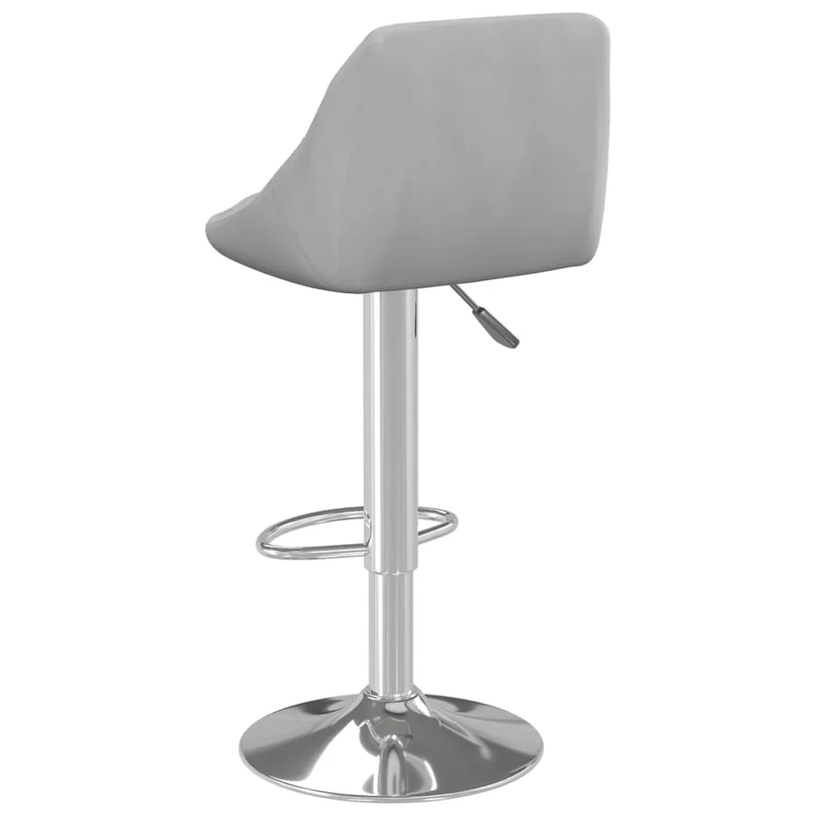 Tabouret de bar Gris clair Velours - 5