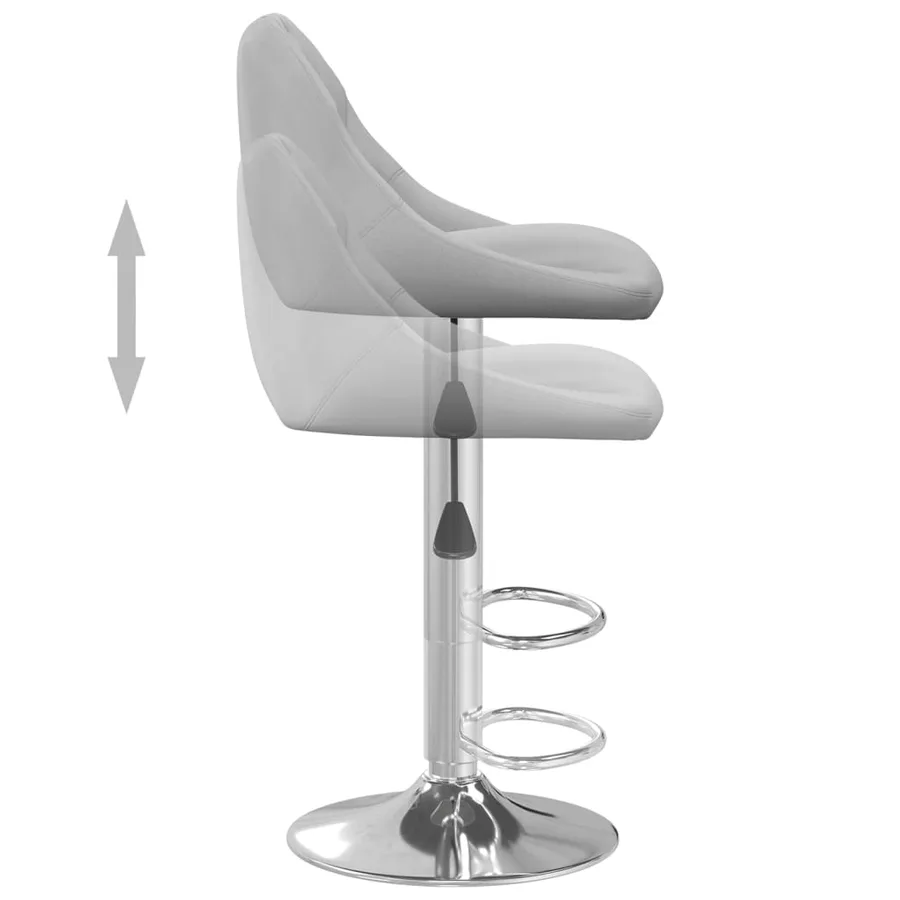 Tabouret de bar Gris clair Velours - 6