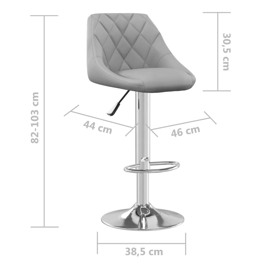 Tabouret de bar Gris clair Velours - 8