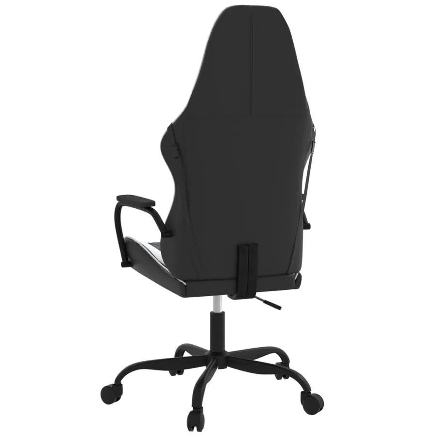 Chaise de jeu de massage Noir et blanc Similicuir - 5