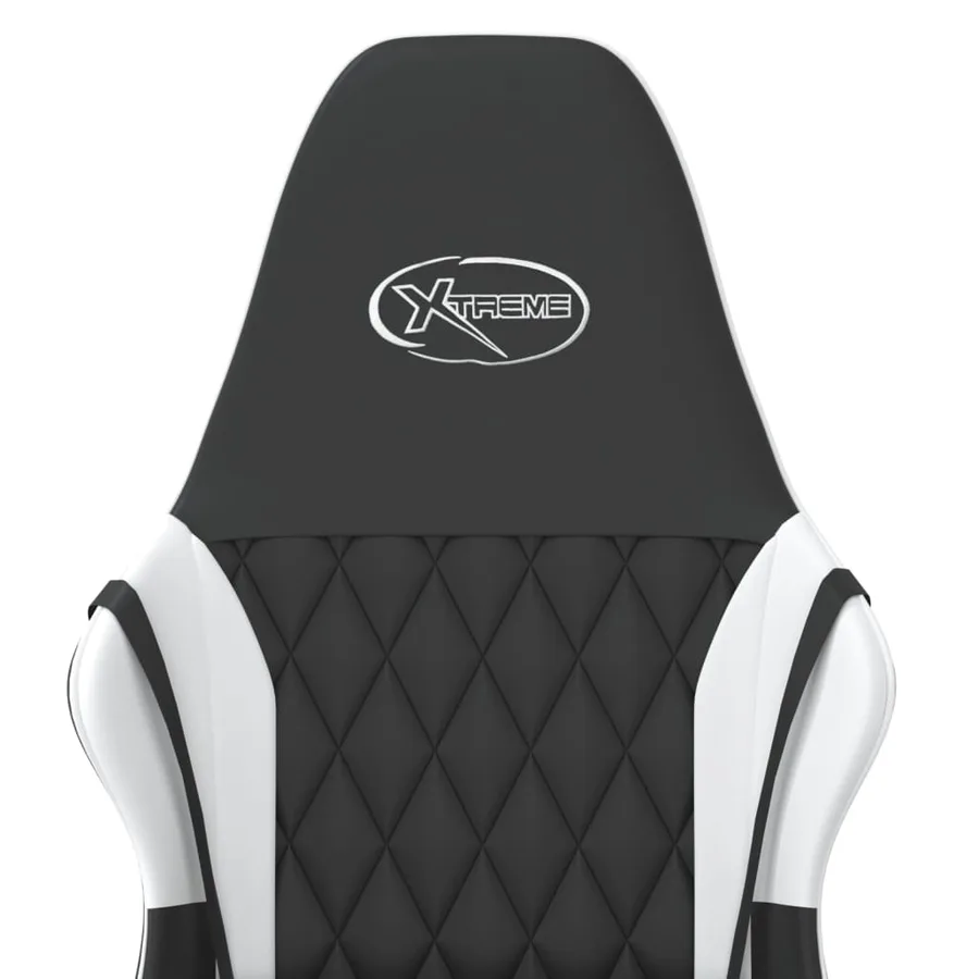 Chaise de jeu de massage Noir et blanc Similicuir - 9