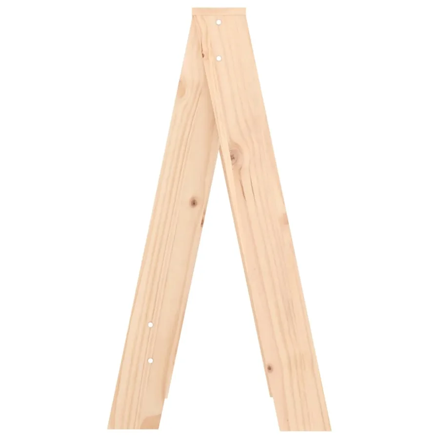 Tabourets lot de 2 40x40x75 cm bois massif de pin - 7