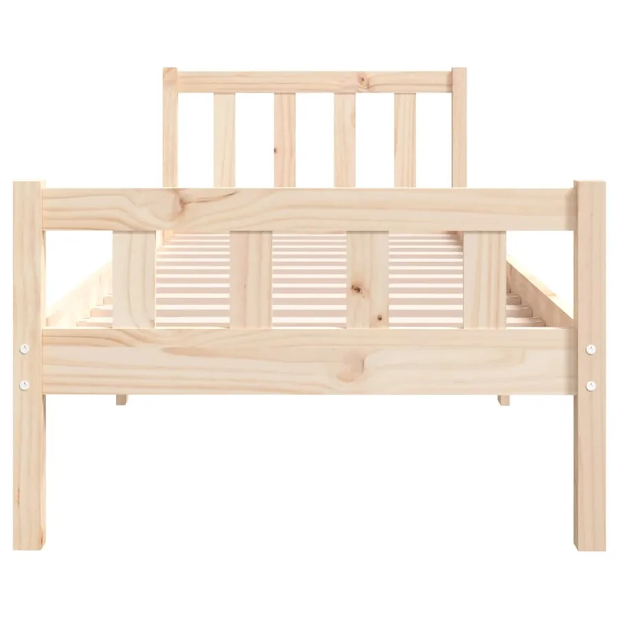 Cadre de lit sans matelas 90x190 cm bois massif - 5