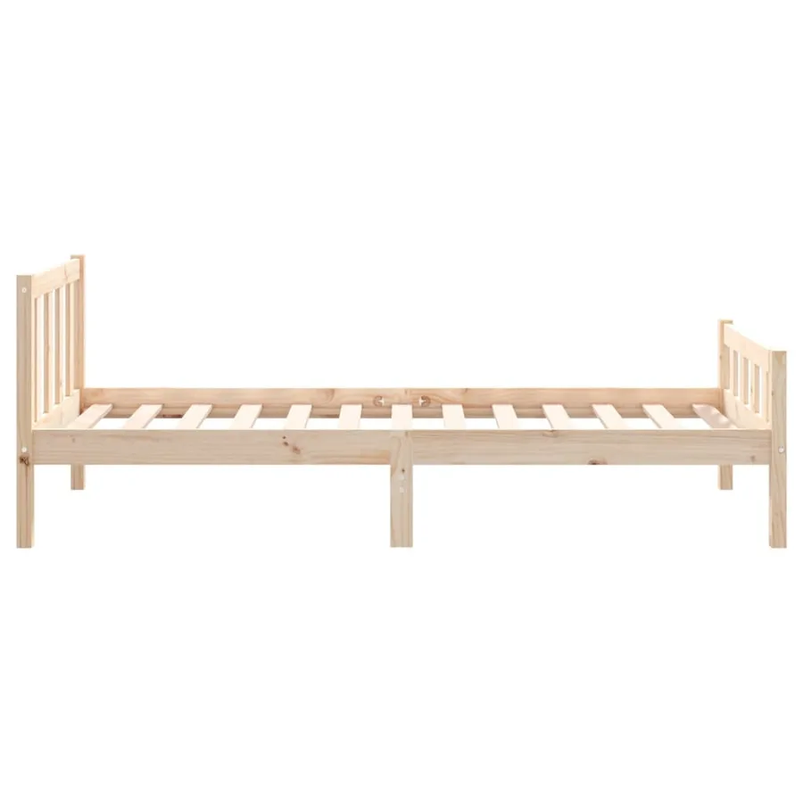 Cadre de lit sans matelas 90x190 cm bois massif - 6