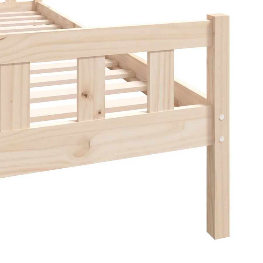 Cadre de lit sans matelas 90x190 cm bois massif - 7