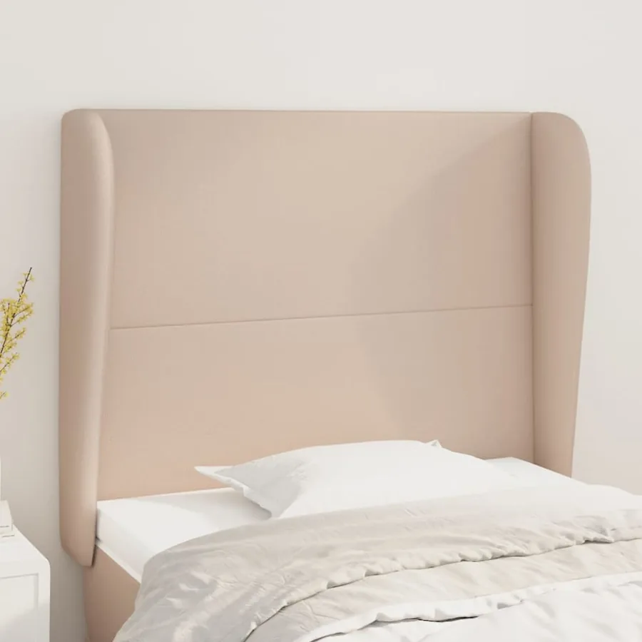 Tête de lit avec oreilles Cappuccino 93x23x118/128cm Similicuir