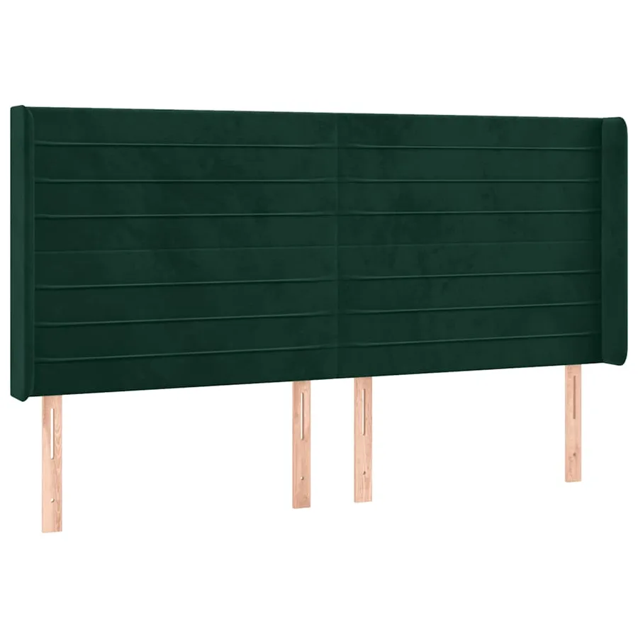 Sommier à lattes de lit matelas et LED Vert foncé 200x200 cm - 7