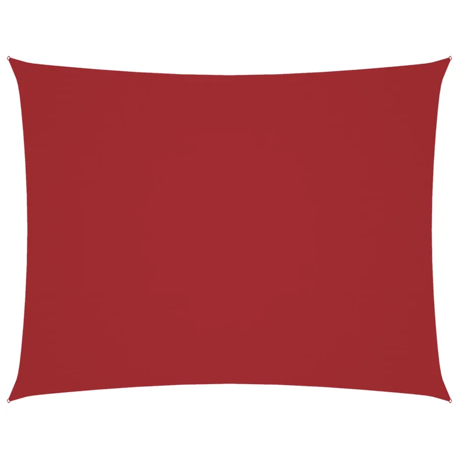 Voile de parasol tissu oxford rectangulaire 2,5x4 m rouge - 2