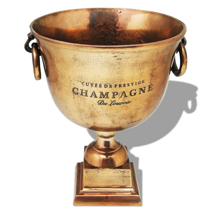 Refroidisseur à champagne Coupe de trophée Cuivre Marron