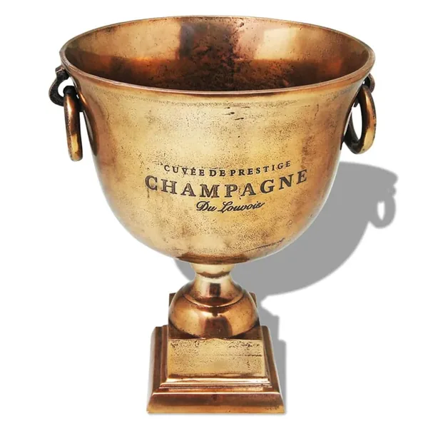 Refroidisseur à champagne Coupe de trophée Cuivre Marron