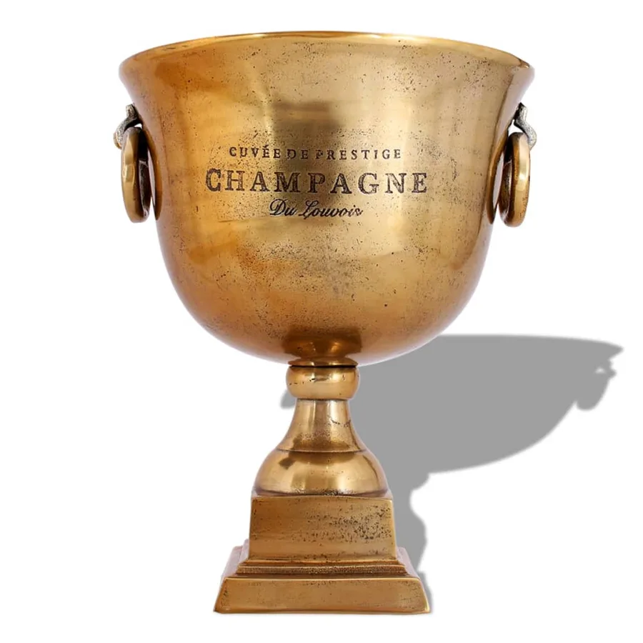 Refroidisseur à champagne Coupe de trophée Cuivre Marron - 3