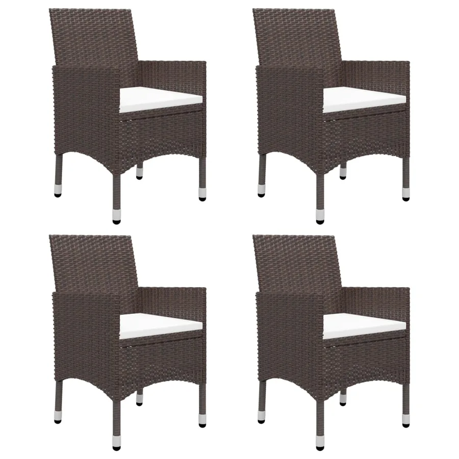 Ensemble à manger de jardin 7 pcs Marron - 5