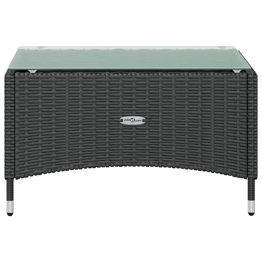 Salon de jardin 16 pcs avec coussins Résine tressée Noir - 10