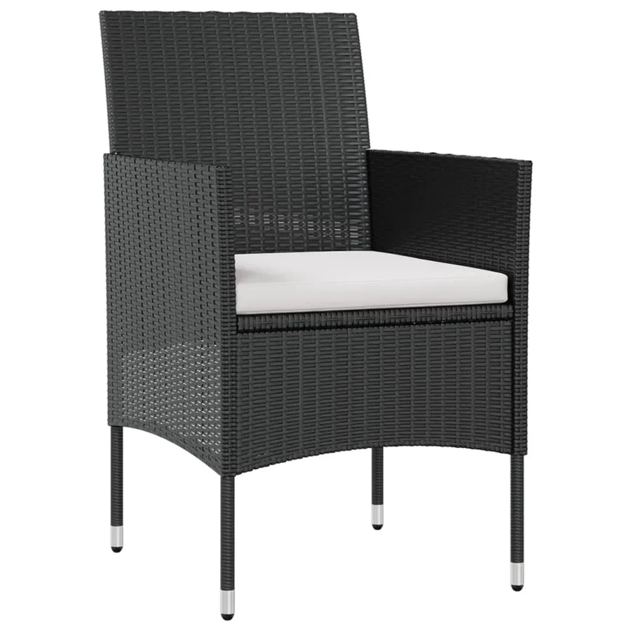 Salon de jardin 16 pcs avec coussins Résine tressée Noir - 6