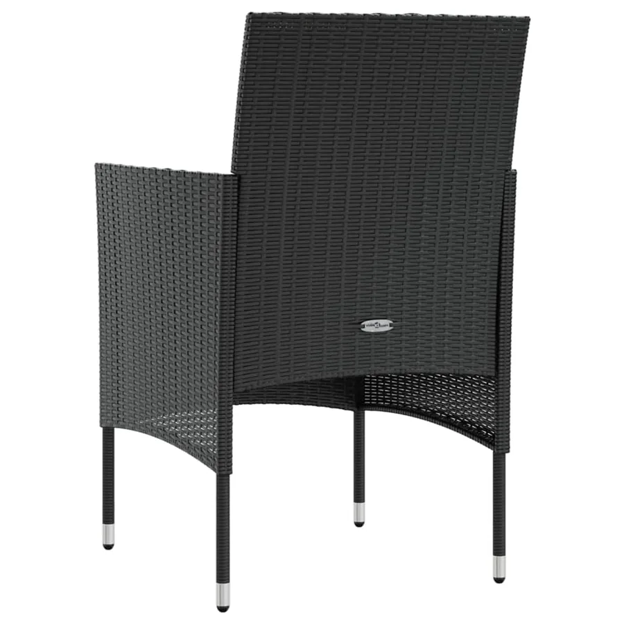 Salon de jardin 16 pcs avec coussins Résine tressée Noir - 8